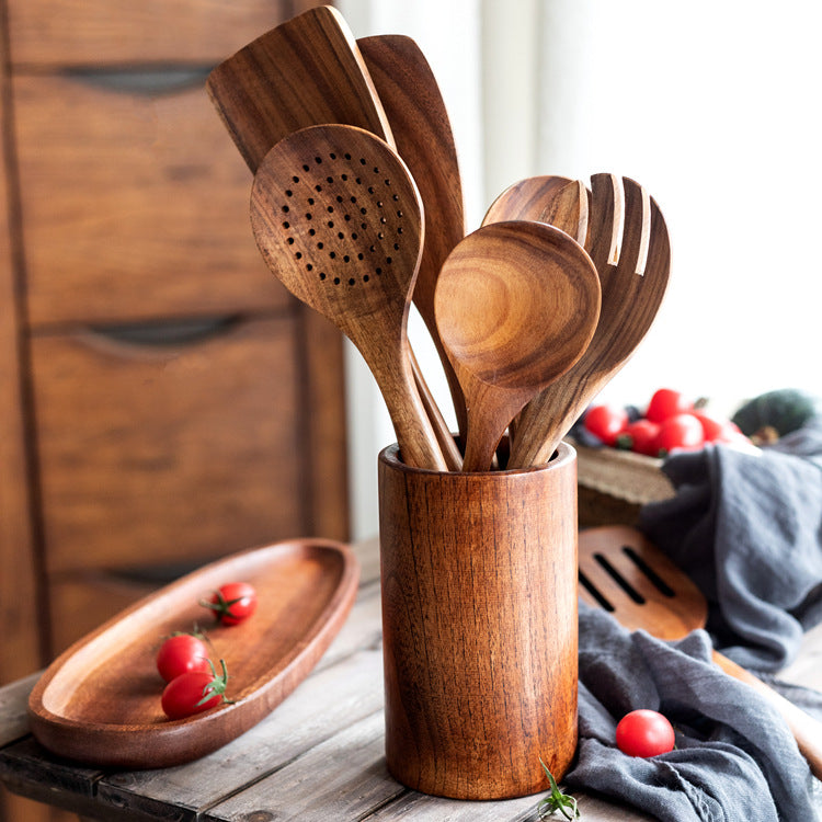 Natural Teak Utensil Set