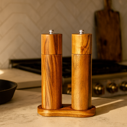 Acacia Salt & Pepper Grinders