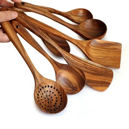 Teak Utensil Set