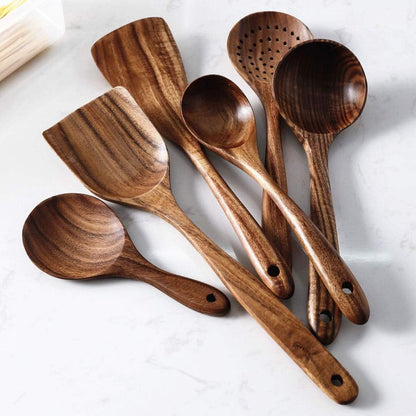 Teak Utensil Set