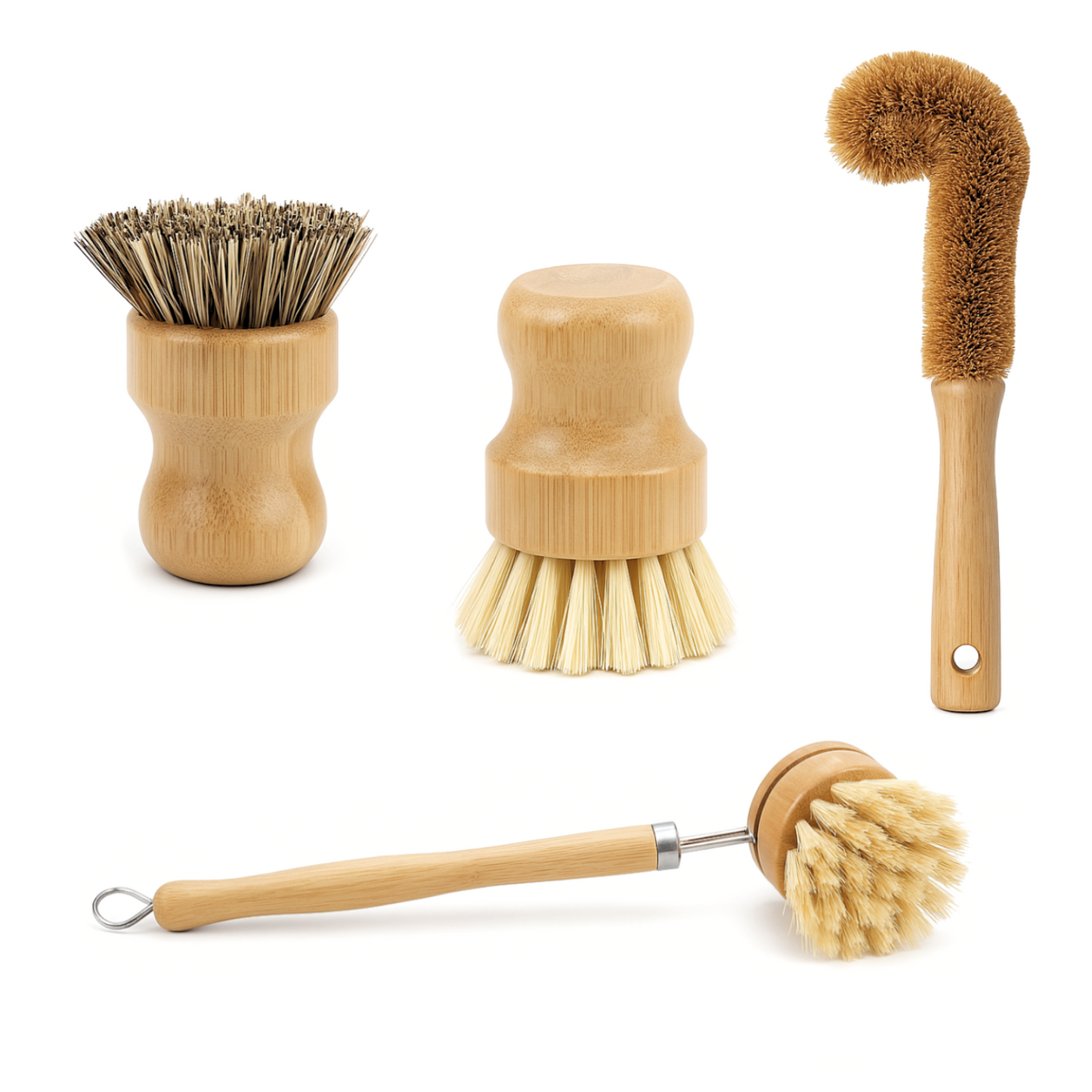 Bamboo Dish Brush Set