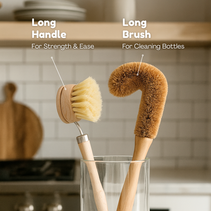 Bamboo Dish Brush Set