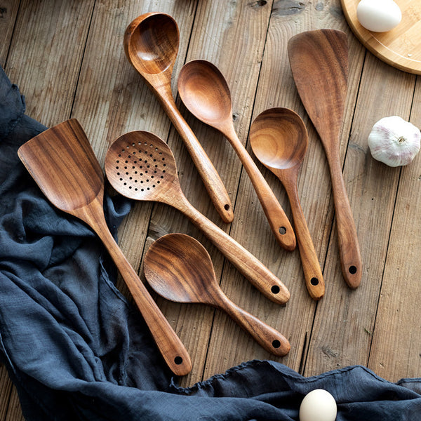 Teak Utensil Set