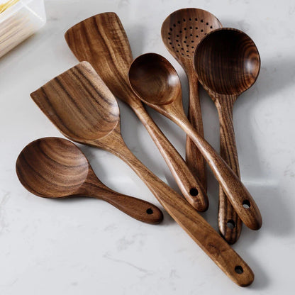 Natural Teak Utensil Set